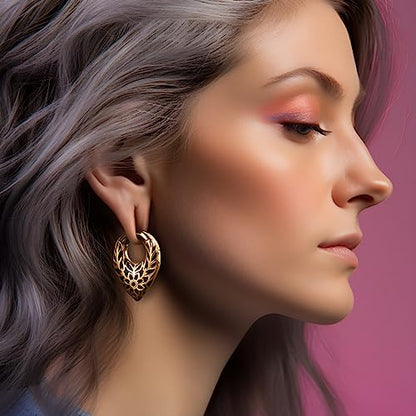 1 Pair 2g Ear Weights For Stretched Ears Plug Gauge Ear Hanger Heavy Water Drop Shape 6mm Dangle Earrings Women Body Piercing Jewelry