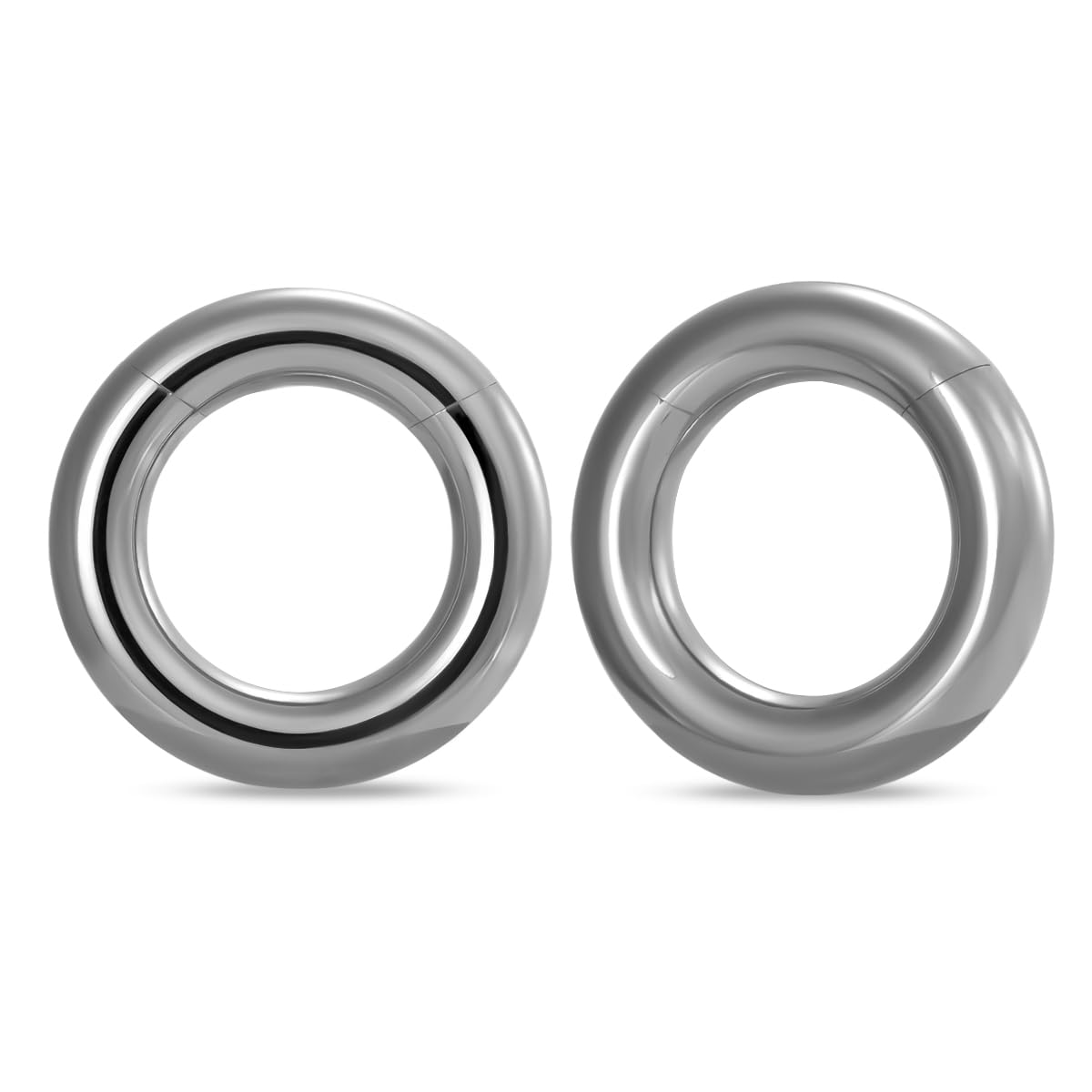 1 Pair Seamless Ear Weight Hoop Gauge Earrings For Stretched Ears Dangle Gauge Hanger 2g 0g 00g Plug Tunnels For Ear Women Body Piercing Jewelry