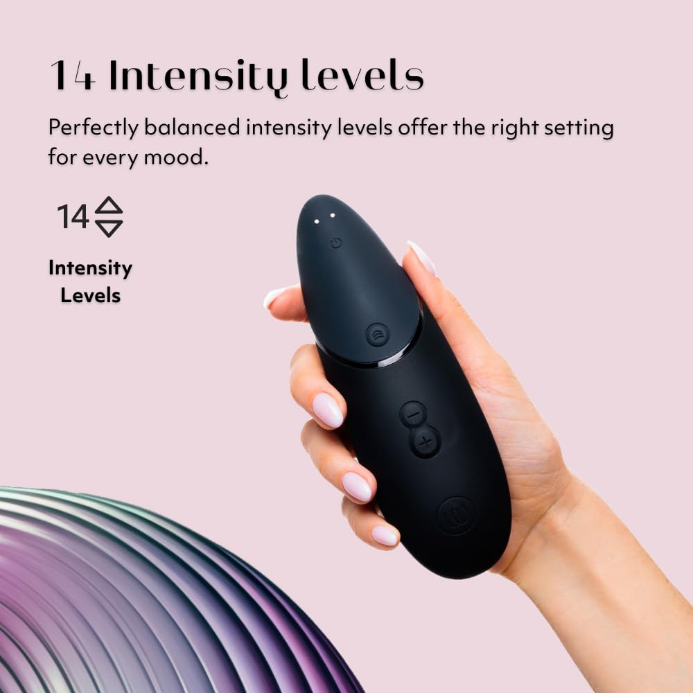 Womanizer Next 3D Pleasure Air Clitoral Sucker Sex Toy Stimulator | Suction Vibrator for Women and Couples Vibrating Adult Sex Toys with 14 Intensity Levels Waterproof Clit Sucker | Black