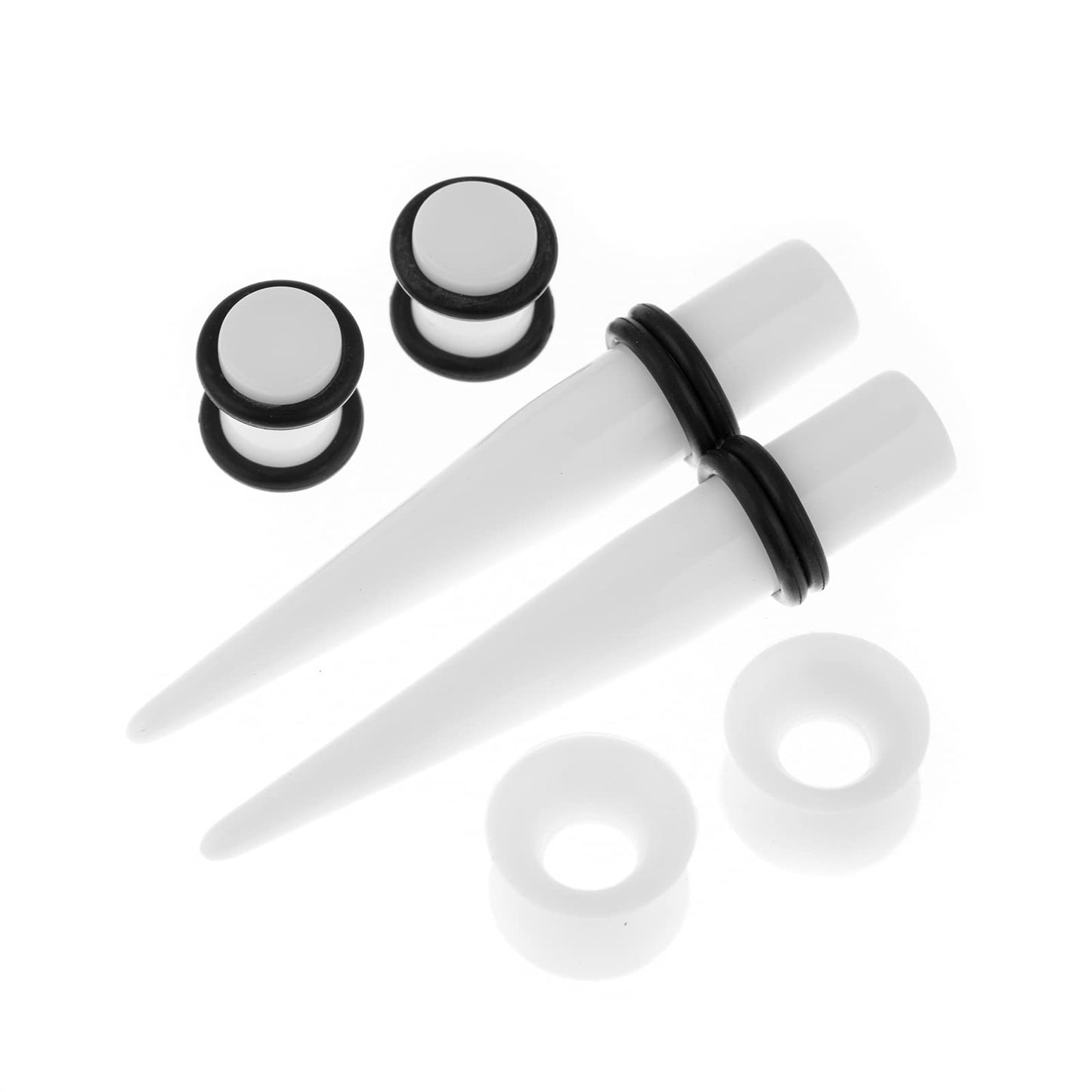 Memsion Ear Stretching Kit 50 Pieces 14Gauges-00Gauges Earrings Piercing Kit