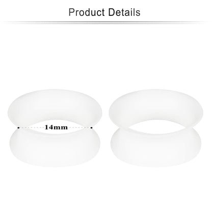 Cisyozi 6 Pairs Ultra Thin Silicone Ear Skin Flexible Flesh Tunnel Expander Stretching Gauge Earlets Plug Gauges Kit Earlets Retainer Same Sizes 6G-20mm 3 Colors