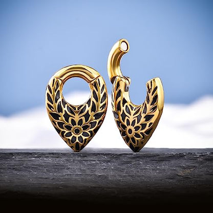 1 Pair 2g Ear Weights For Stretched Ears Plug Gauge Ear Hanger Heavy Water Drop Shape 6mm Dangle Earrings Women Body Piercing Jewelry