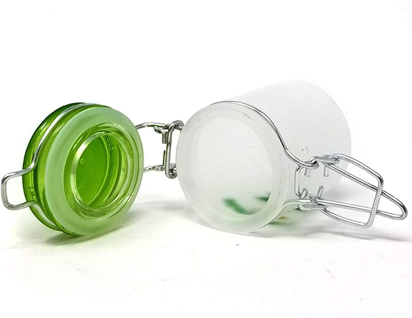 Airtight Glass Herb Mini Stash Jar with Clamping Lid in Choice of Design (Holy Smoke)