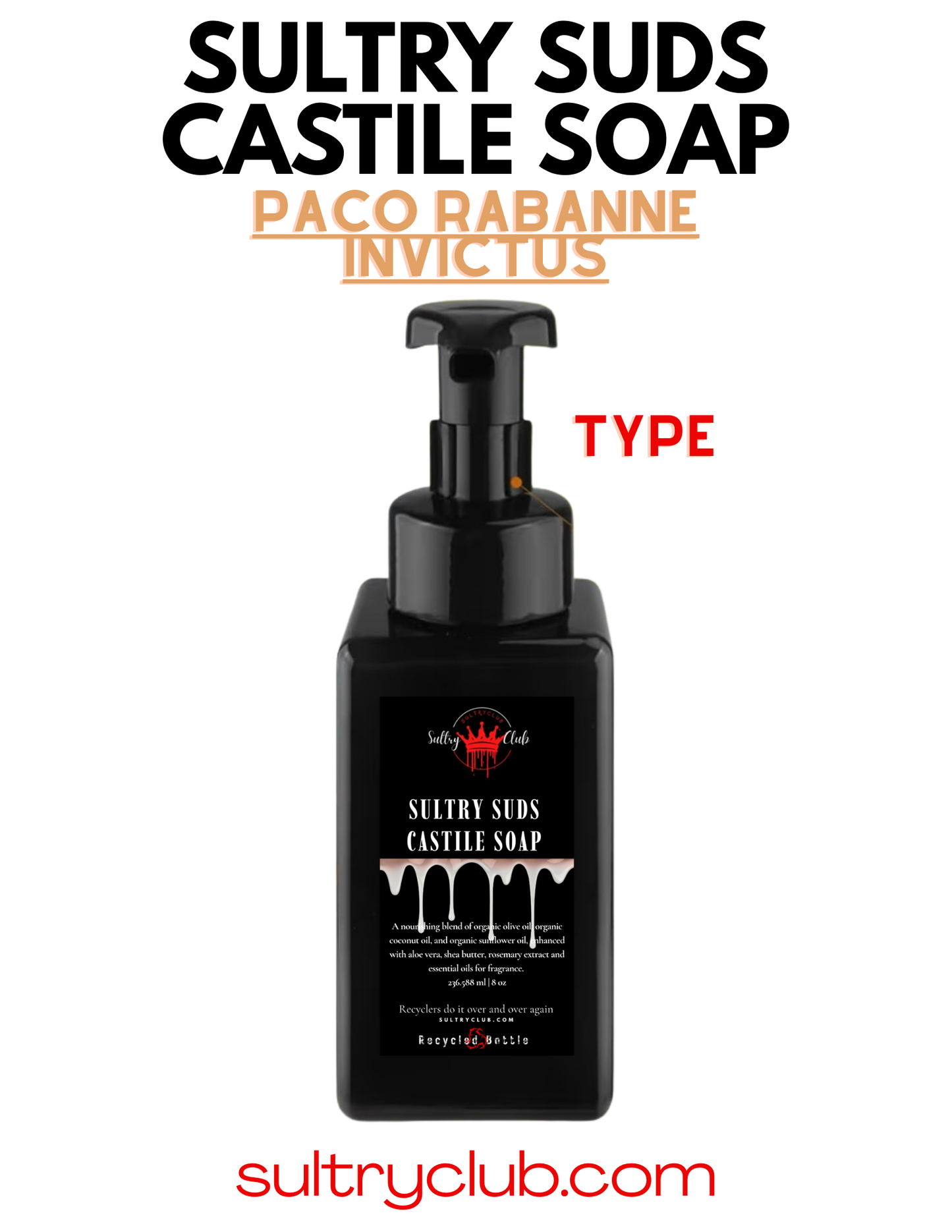 Sultry Suds™ Vegan Foaming Soap (Mahogany & Teekwood)