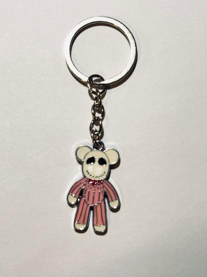 Sock Monkey Charm Keychain
