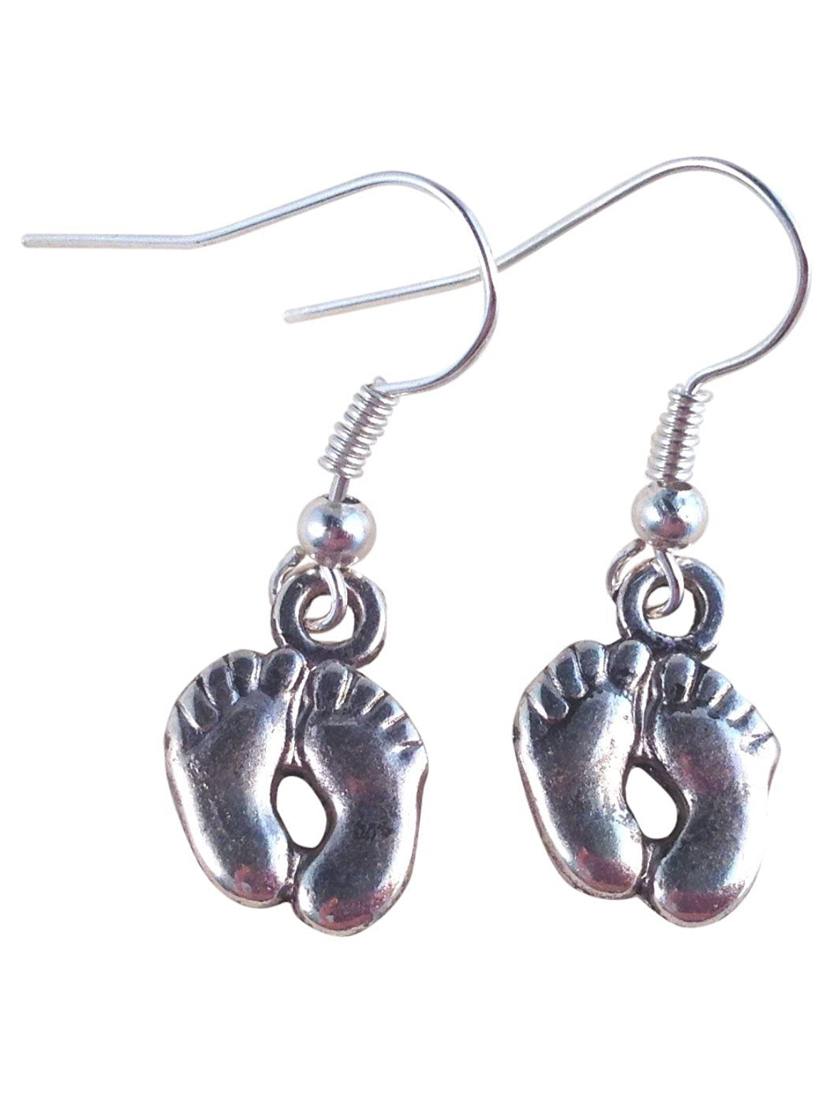 Baby Feet Charm Pregnancy Earrings