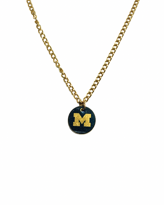 University Of Michigan Wolverines Logo Necklace