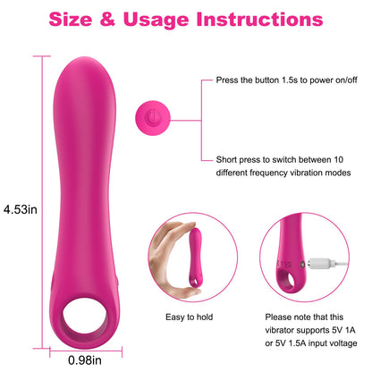 Women Sex Toys - Female Sex Toys with 10 Vibration Modes, Mini Vibrator Bullet with Lipstick Shape for G Spot Clitoral Stimulation, Discreet & Portable for Travel, Adult Sex Toys & Games(Green)