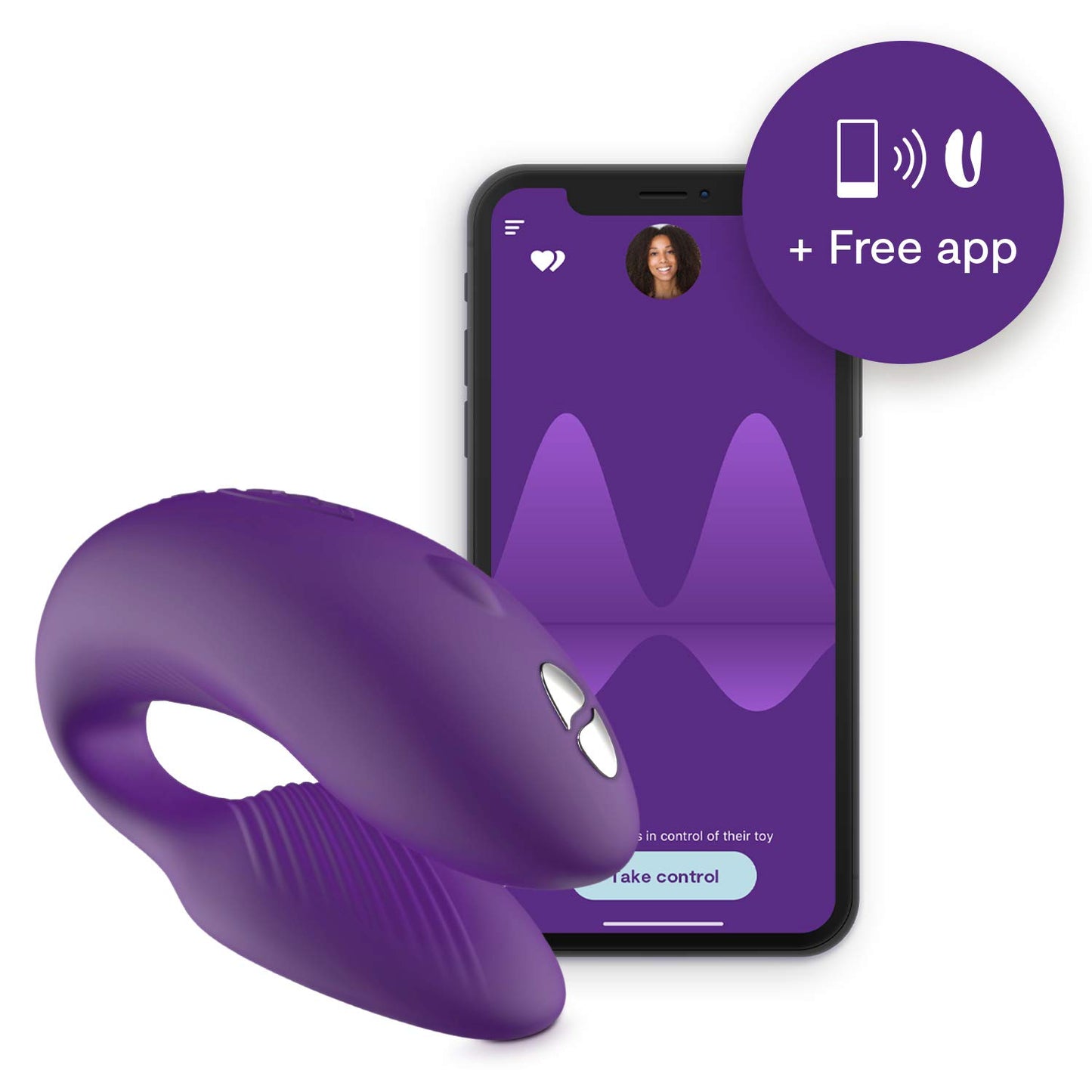 We-Vibe Chorus Vibrating Sex Toys for Couples | Remote Control Vibrator | Wearable App Controlled Adult Toys for Women | G Spot, Clit & Penis Sexual Stimulation Device | Clitoral Couples Gift |Purple