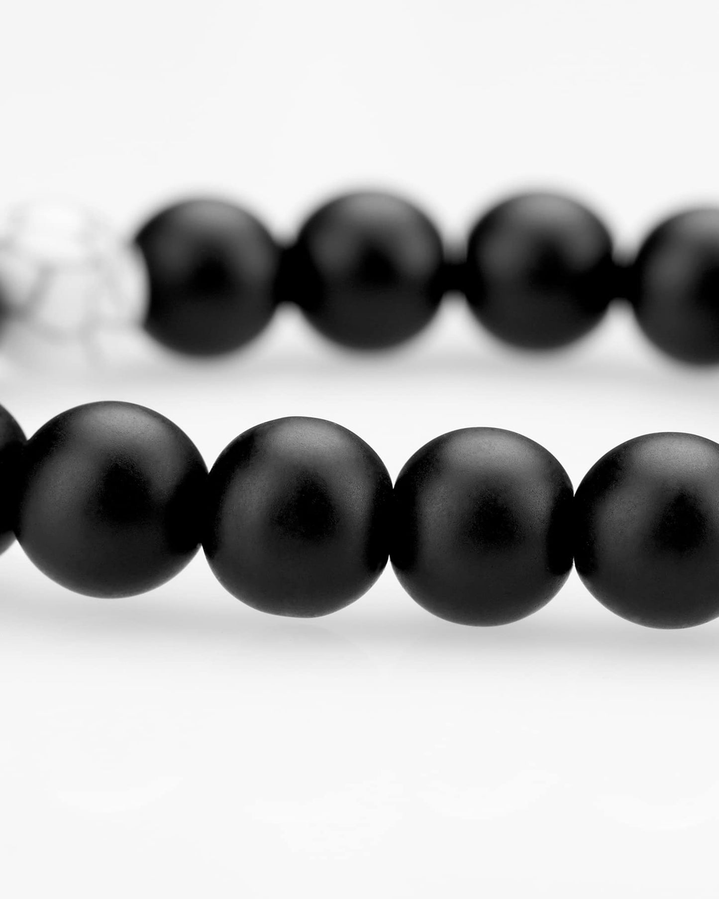 BBTO Howlite Bracelet Black Matte Agate Bracelet Couples Bracelet Distance Bracelet Energy Beads Bracelet for Valentine's Day Present