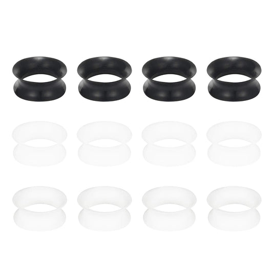 Cisyozi 6 Pairs Ultra Thin Silicone Ear Skin Flexible Flesh Tunnel Expander Stretching Gauge Earlets Plug Gauges Kit Earlets Retainer Same Sizes 6G-20mm 3 Colors