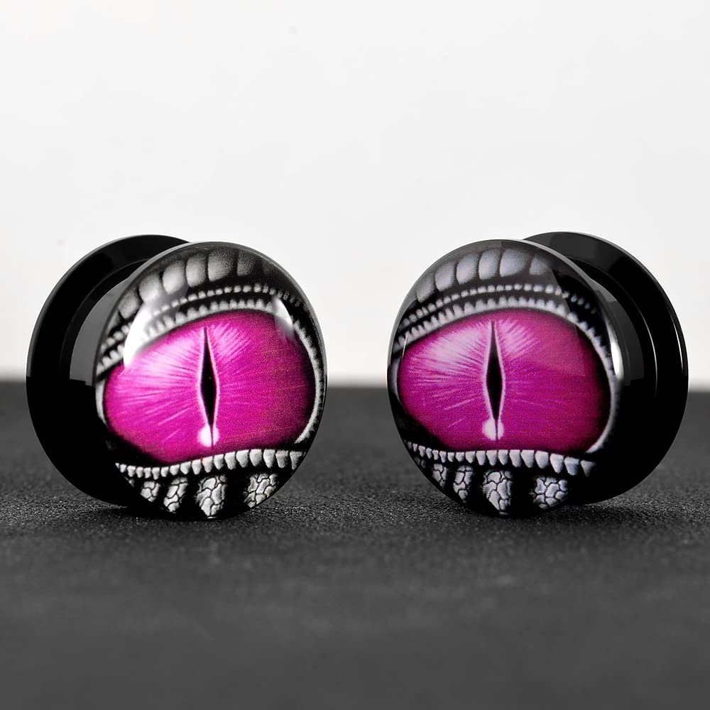 1 Pair Acrylic Solid Screw On Ear Plugs Tunnels Jack Skellington Scream Resin Allergy Free Stretche Nightmare Before Christmasr For Women Men Body Piercing Jewelry