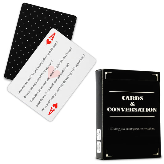 250 Thought Provoking Conversation Cards Game for Family, Friends, Relationships & Coworkers - Icebreaker Dinner Question Cards Game, Great for Road Trips