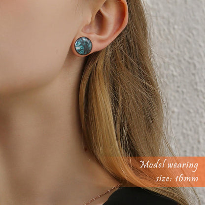 4PCS Stainless Steel Ear Gagues Ink Mixing Type Ear Tunnels and Plugs Screw Fit Expander Stretcher Piercings