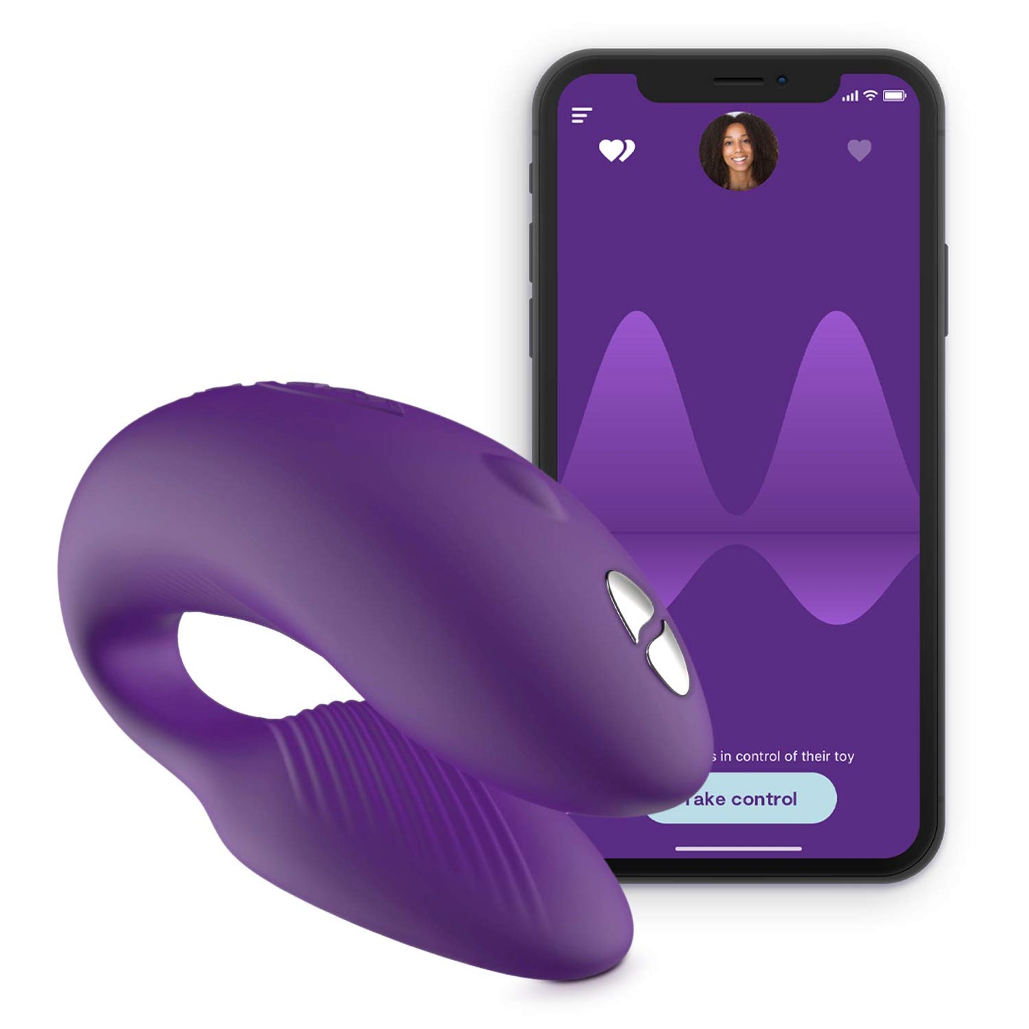 We-Vibe Chorus Vibrating Sex Toys for Couples | Remote Control Vibrator | Wearable App Controlled Adult Toys for Women | G Spot, Clit & Penis Sexual Stimulation Device | Clitoral Couples Gift |Purple