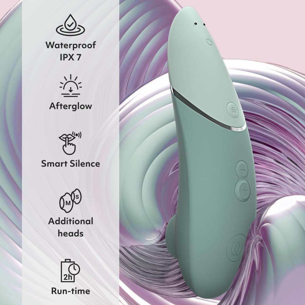 Womanizer Next 3D Pleasure Air Clitoral Sucker Sex Toy Stimulator | Suction Vibrator for Women and Couples Vibrating Adult Sex Toys with 14 Intensity Levels Waterproof Clit Sucker | Black