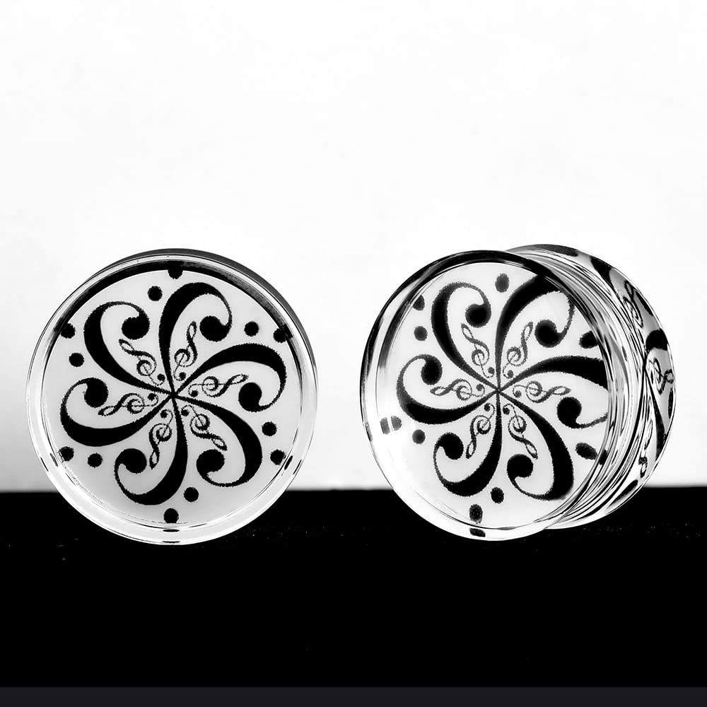 2 PCS Ear Gauges Resin Acrylic Transparent Stretching Tunnels Expanders Body Piercing Jewelry