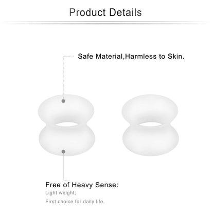 Cisyozi 6 Pairs Ultra Thin Silicone Ear Skin Flexible Flesh Tunnel Expander Stretching Gauge Earlets Plug Gauges Kit Earlets Retainer Same Sizes 6G-20mm 3 Colors