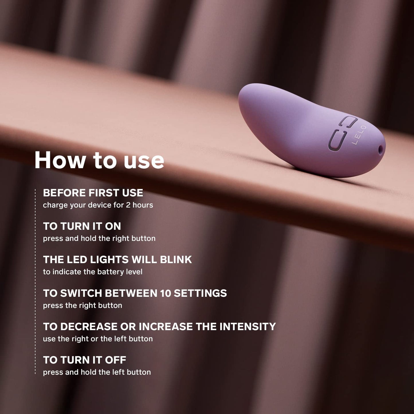 LELO Lily 3 Mini Vibrator for Women Discreet Vibrator Mini Bullet Vibrator with 10 Pleasure Settings Waterproof Vibrator Design, Dark Plum