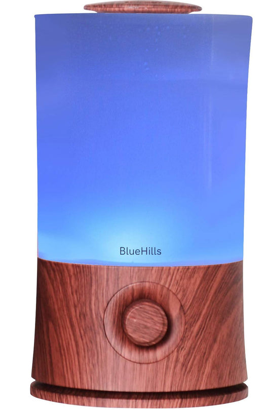 BlueHills Premium 2000 ML XL Essential Oil Diffuser Aromatherapy Humidifier for Large Room Home 40 Hour Run Huge Coverage Area 2 Liter Extra Large Capacity Diffuser Dark Wood Grain (E003)