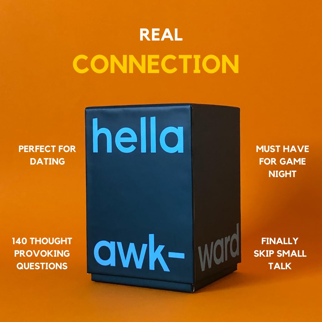 Hella Awkward Card Game - 140 Deep Conversation Icebreakers for Couples and Friends!