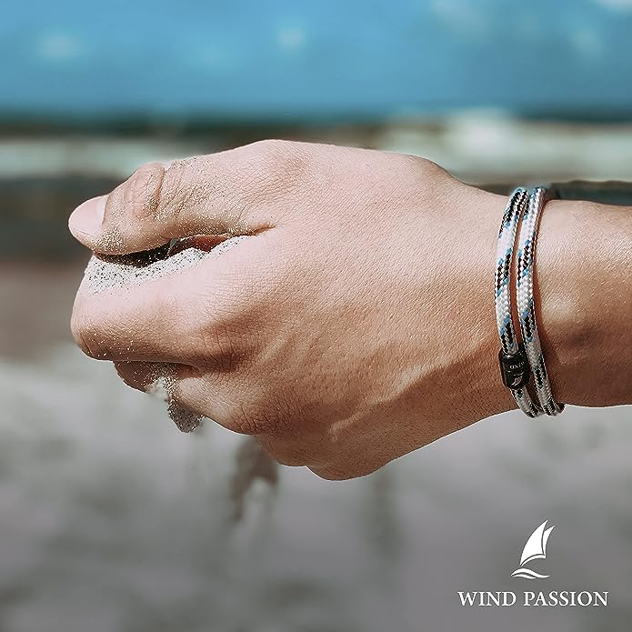 Wind Passion - Black Paracord Men’s Bracelet, Durable Rope Wristband for Men, Versatile Pulseras Para Hombres - Waterproof, Magnetic Clasp, Ideal for Outdoor & Fashion