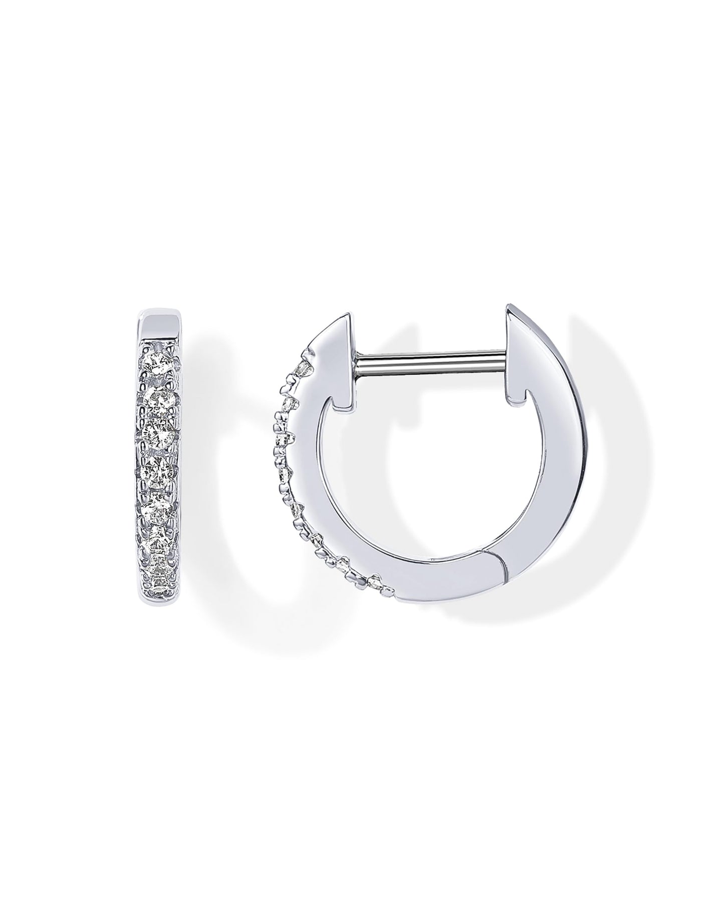 PAVOI 14K Gold Plated Cubic Zirconia Cuff Earrings Huggie Stud