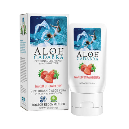 Aloe Cadabra Natural Water Based Personal Lubricant and Vaginal Moisturizer, Organic Aloe Lube for Men, Women and Couples, Non-Staining, pH Balanced (Unscented 2.5 Ounces, 1 Pack)