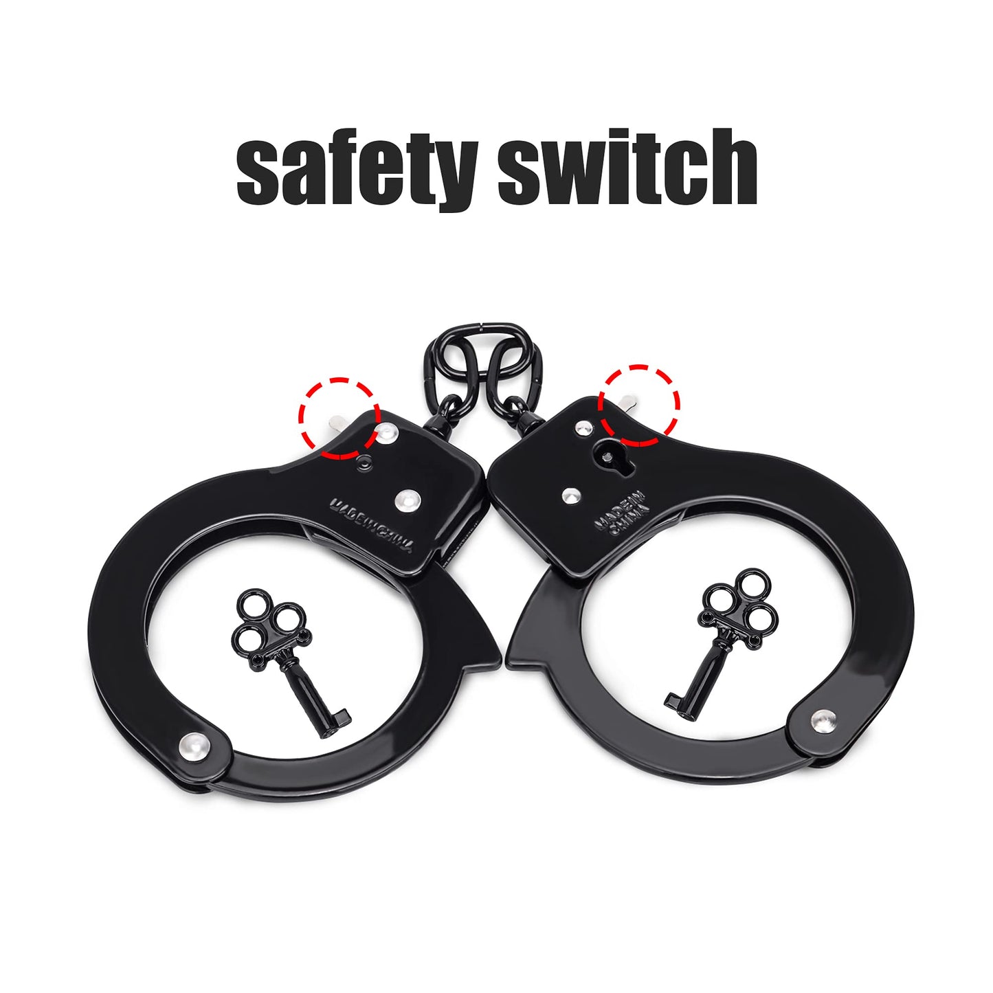 Metal Play Handcuffs, Hand Cuffs Police, Toy Handcuffs for Kids