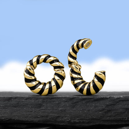 1 Pair Stainless Steel 2g Hoop Gauge Plug Ear Weights For Stretched Ears Heavy Weighted Tunnels 6mm Ear Gauge Expander Piercing Jewelry