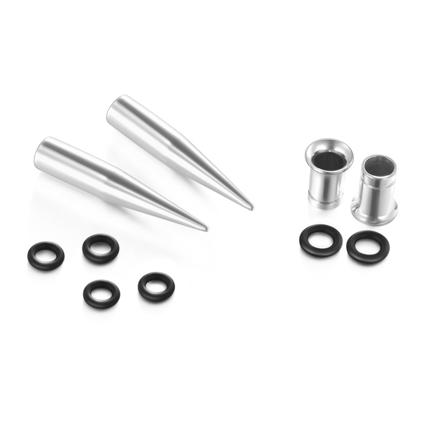 vcmart 14G-00G 36 pcs Ear Gauges Stretching Kit Tapers Plugs Eyelets Implant Grade Steel