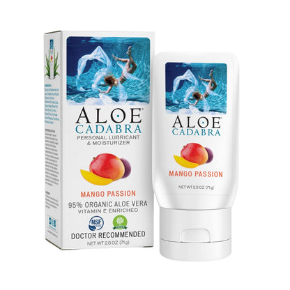 Aloe Cadabra Natural Water Based Personal Lubricant and Vaginal Moisturizer, Organic Aloe Lube for Men, Women and Couples, Non-Staining, pH Balanced (Unscented 2.5 Ounces, 1 Pack)