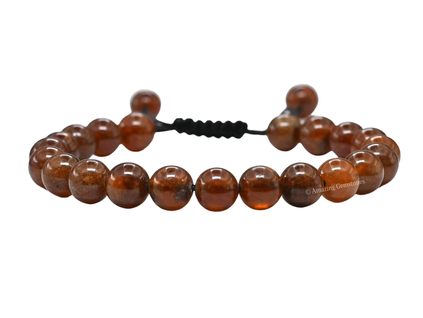 Copper Hematite Bracelet for Women Men's Gifts - Protection Healing Crystal Bracelet - 8mm Gemstone Beaded Adjustable Bracelet Pulseras Para Hombres Mujer Stocking Stuffers