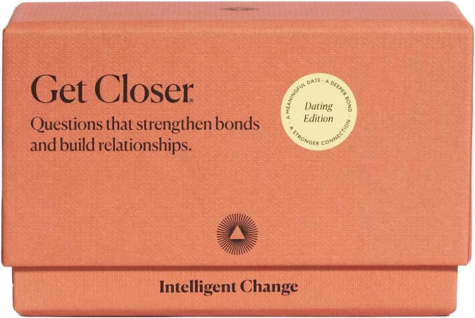 Intelligent Change Get Closer Conversation Cards for Couples, Intimacy Deck Card Game, Fun Date Night Ideas, 100 Icebreaker Couple Questions to Strengthen Bonds and Relationships