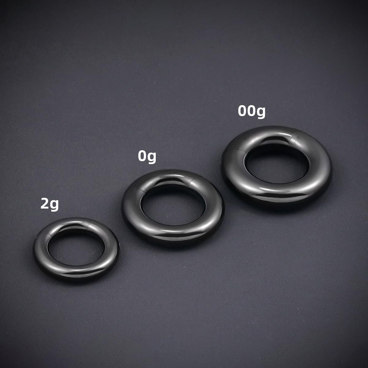 1 Pair Seamless Ear Weight Hoop Gauge Earrings For Stretched Ears Dangle Gauge Hanger 2g 0g 00g Plug Tunnels For Ear Women Body Piercing Jewelry