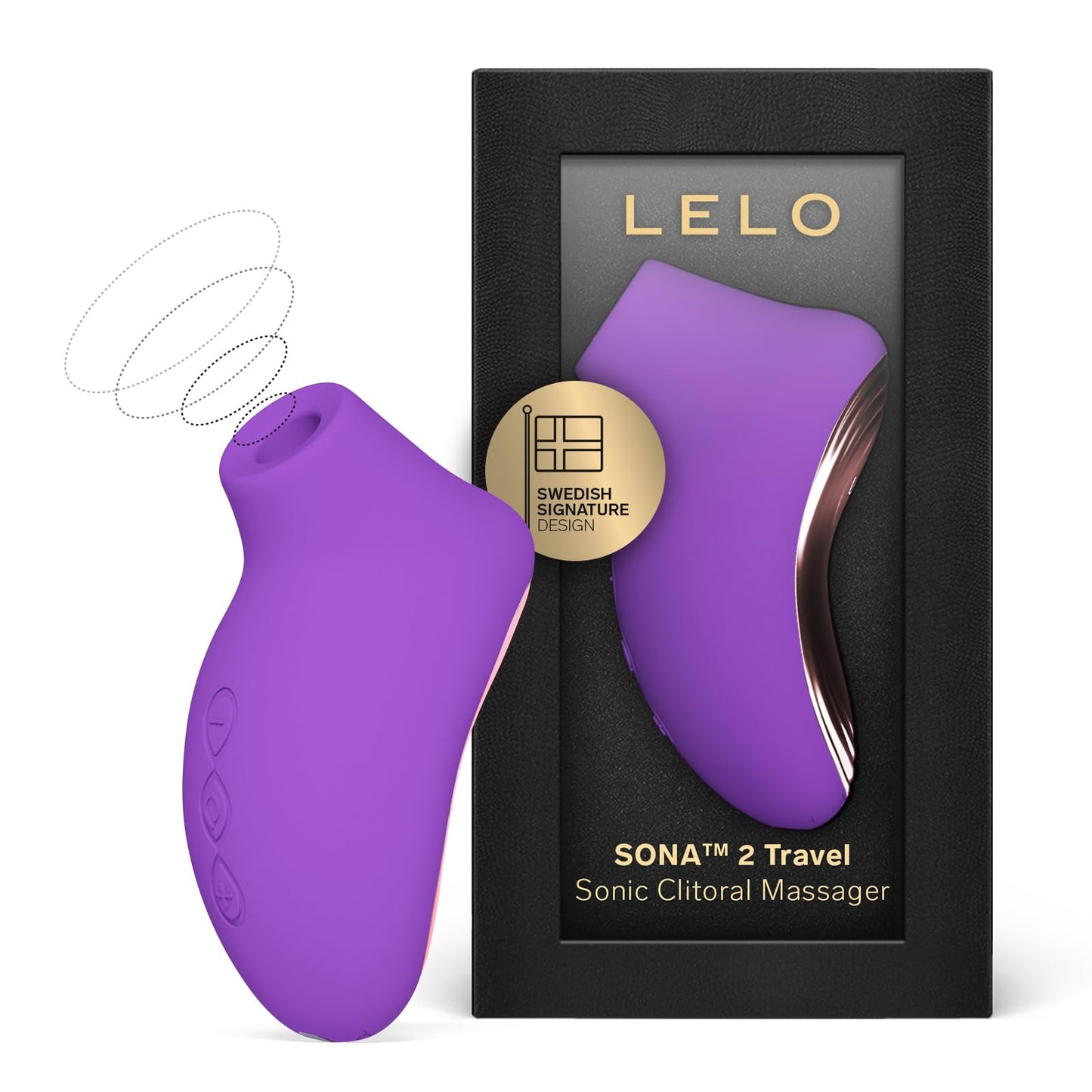 LELO SONA 2 Travel Size Female Vibrator, Mini Vibrator for Women with 12 Pleasure Settings and Sonic Wave Technology, Pink