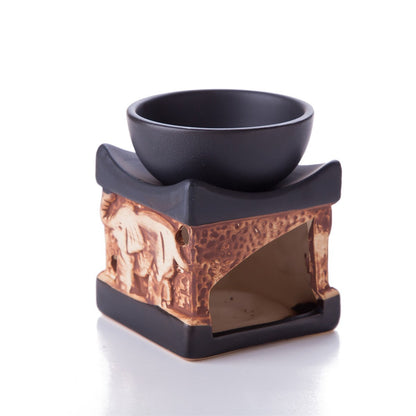 Feng Shui Zen Ceramic Essential Oil Diffuser Tea Light Holder Great for Home Decoration & Aromatherapy OLBA095
