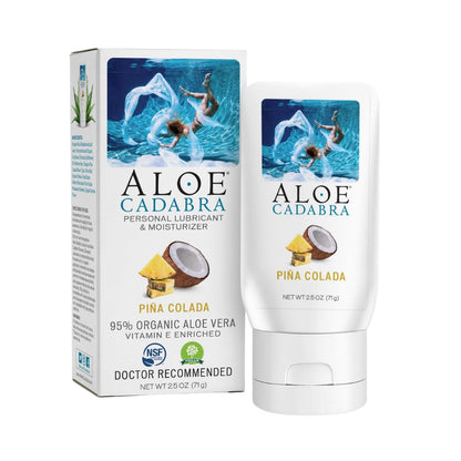 Aloe Cadabra Natural Water Based Personal Lubricant and Vaginal Moisturizer, Organic Aloe Lube for Men, Women and Couples, Non-Staining, pH Balanced (Unscented 2.5 Ounces, 1 Pack)