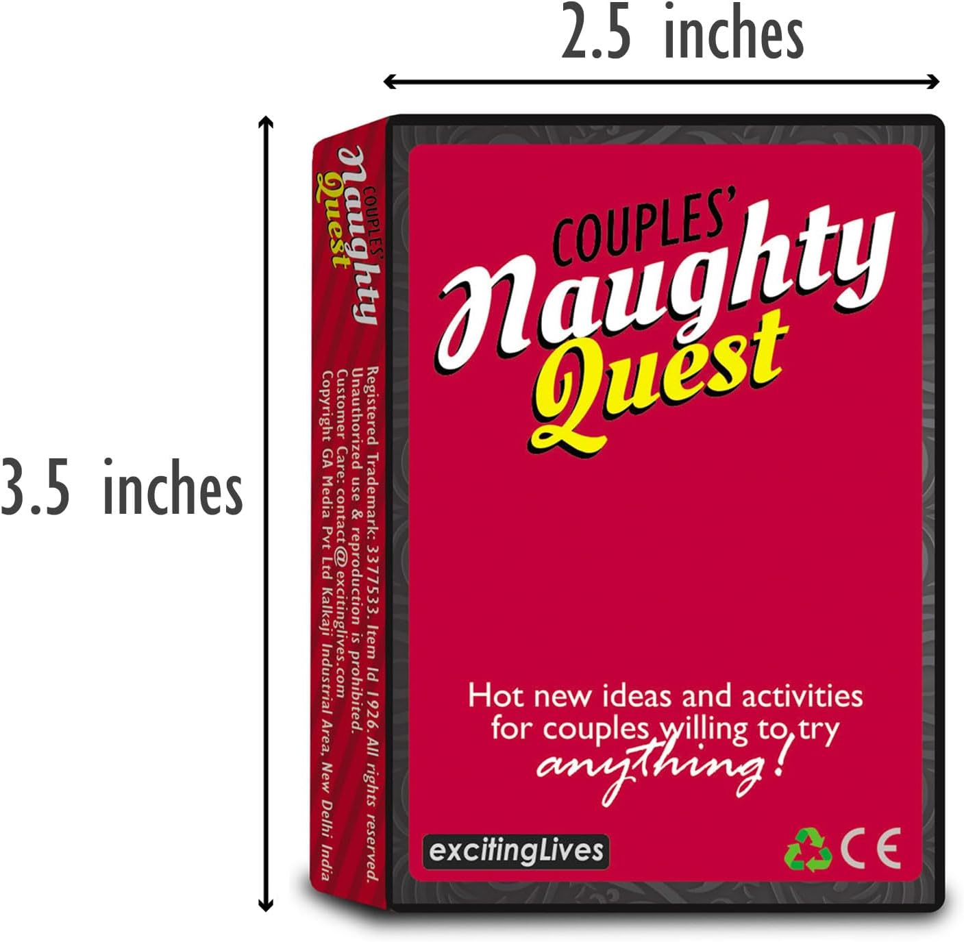 The Naughty Quest - Best Couple Card Game - Fun and Romantic Conversation Game for Couples Explore and Deepen Relationship with Your Partner