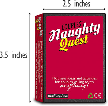 The Naughty Quest - Best Couple Card Game - Fun and Romantic Conversation Game for Couples Explore and Deepen Relationship with Your Partner