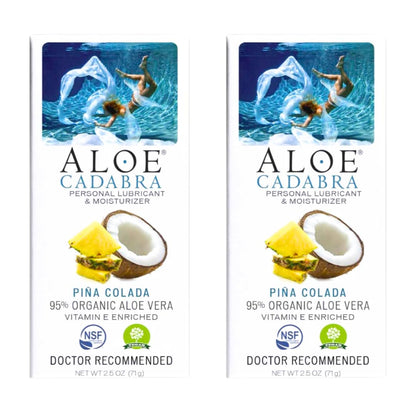 Aloe Cadabra Natural Water Based Personal Lubricant and Vaginal Moisturizer, Organic Aloe Lube for Men, Women and Couples, Non-Staining, pH Balanced (Unscented 2.5 Ounces, 1 Pack)