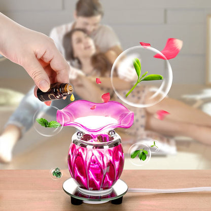 HUNANBANG 3 in 1 Electric Oil Diffuser Warmer Scented Wax Warmer Candle Wax Melt Warmer Wax Melter Fragrance Wax Burner(LW-Purple2)
