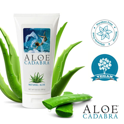 Aloe Cadabra Natural Water Based Personal Lubricant and Vaginal Moisturizer, Organic Aloe Lube for Men, Women and Couples, Non-Staining, pH Balanced (Unscented 2.5 Ounces, 1 Pack)