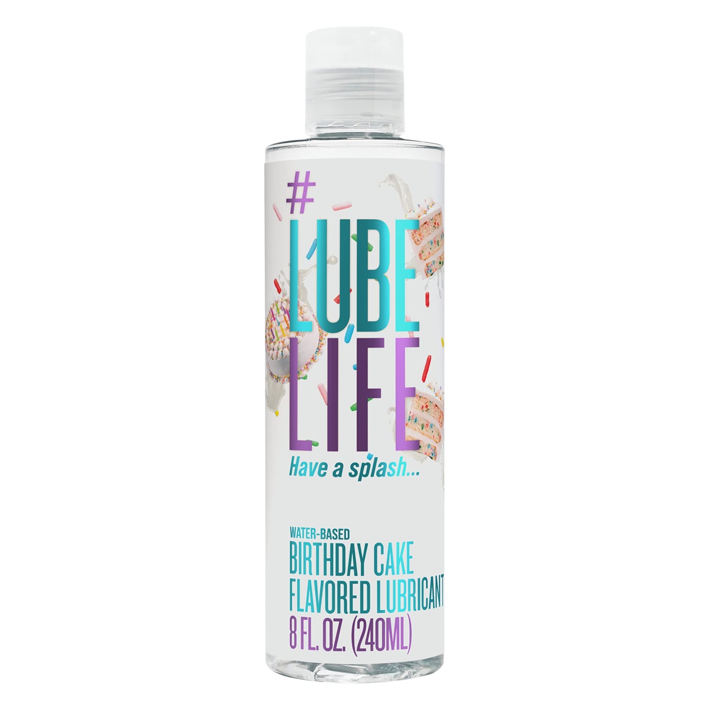 Lube Life Water-Based Strawberry Flavored Lubricant, Personal Lube for Men, Women and Couples, Made Without Added Sugar, 8 Fl Oz