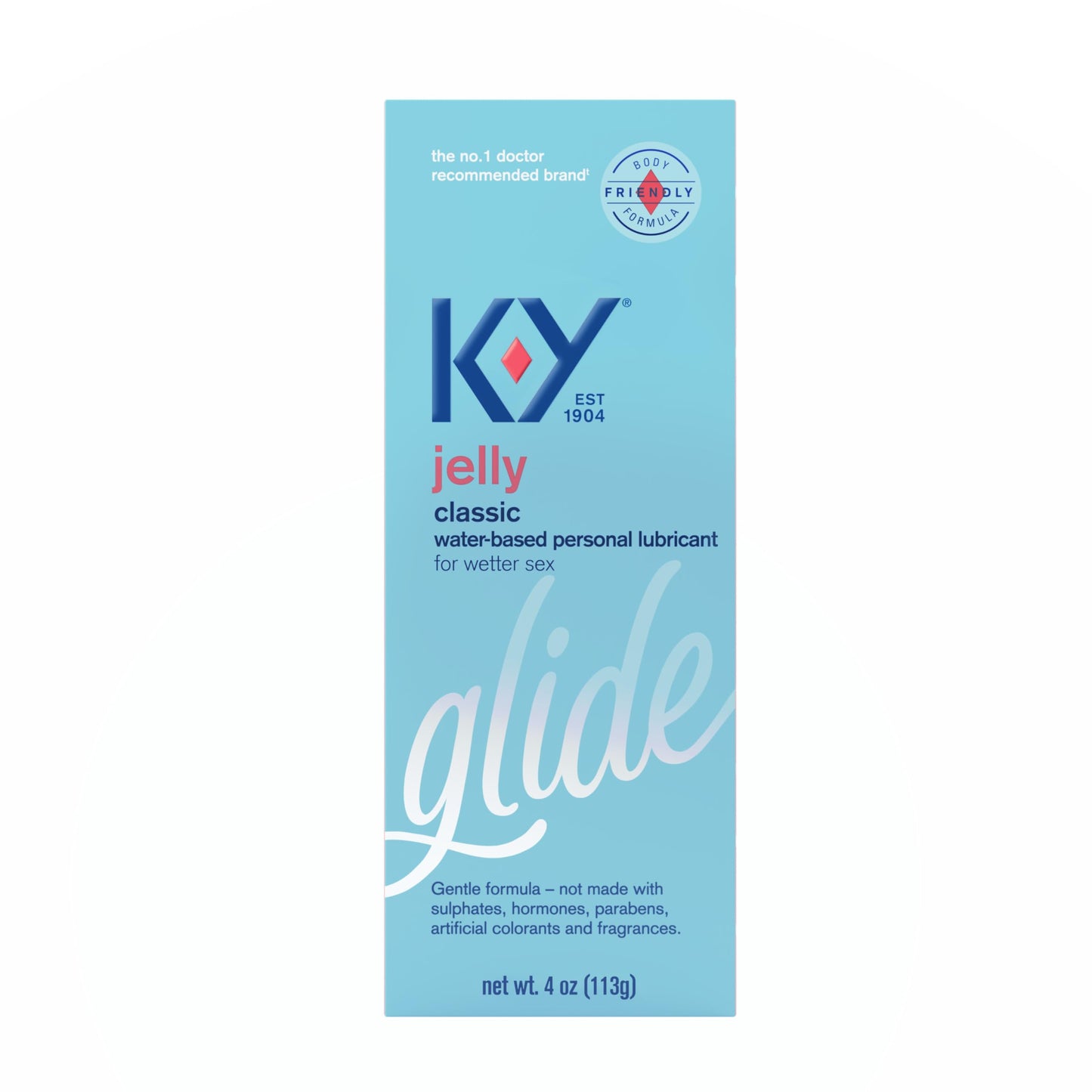 K-Y Jelly Water Based Lube For Sex, Anal Lube, Non-Greasy Water Based Personal Lubricant, pH Friendly Sex Lube Can Be Used With Sex Toys For Women & Male Sex Toys, Condom Friendly Personal Lube, 4 OZ