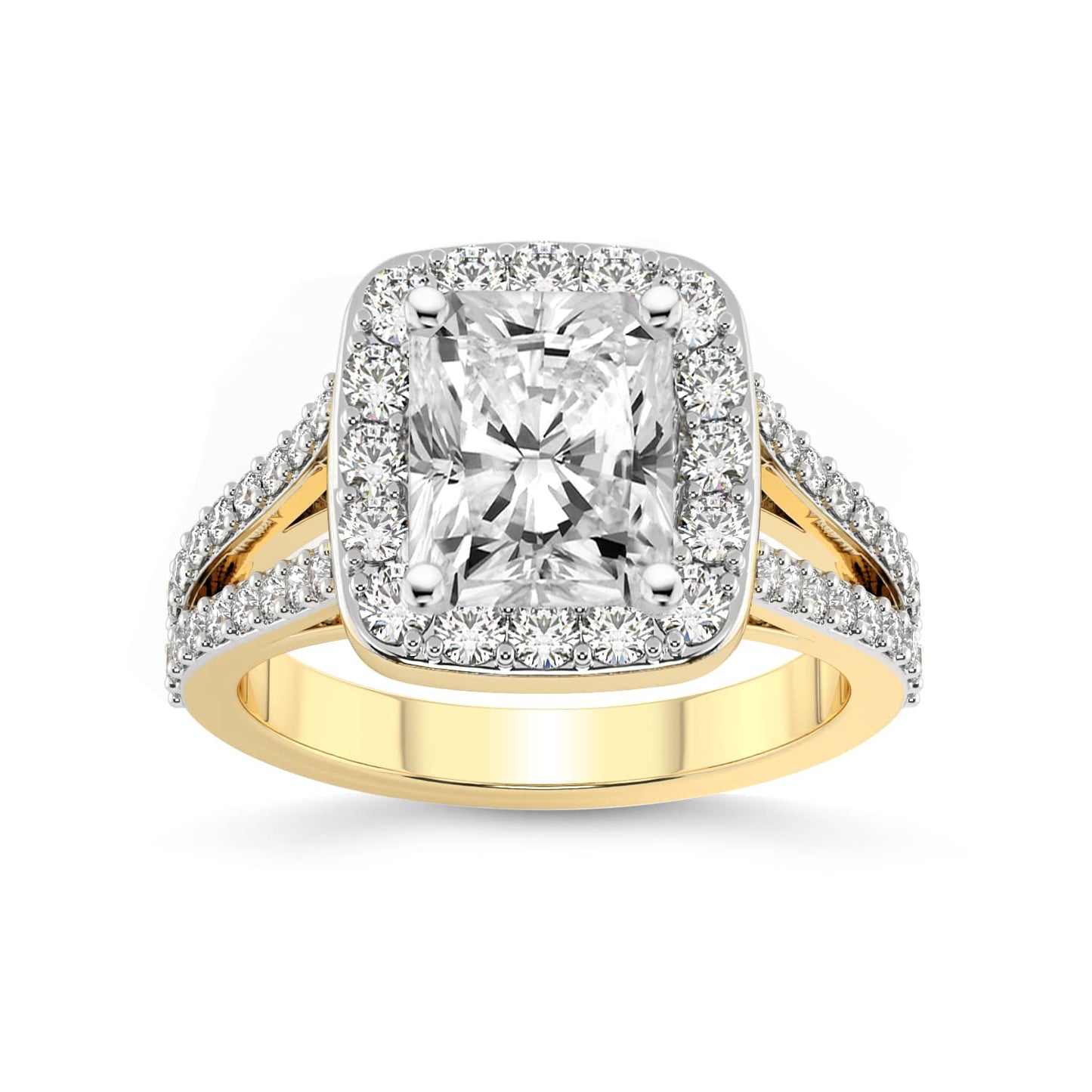 FRIENDLY DIAMONDS Lab Grown Diamond Engagement Ring For Women 1 Carat - 5 Carat IGI Certified | Rosalind Split Shank Diamond Ring | 14K Or 18K White, Yellow Or Rose Gold | FG-VS1-VS2 Quality Ring