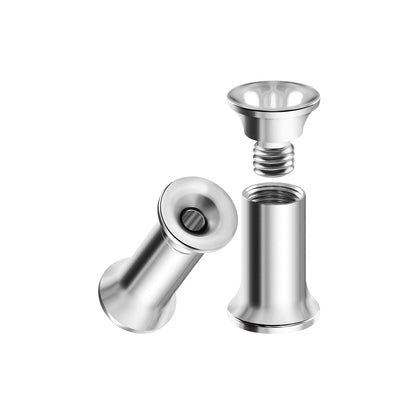 Pair of Internal Screw 316L Surgical Steel Double Flared Saddle Piercing Jewelry Stretcher Ear Plug Earring Lobe flesh Tunnel