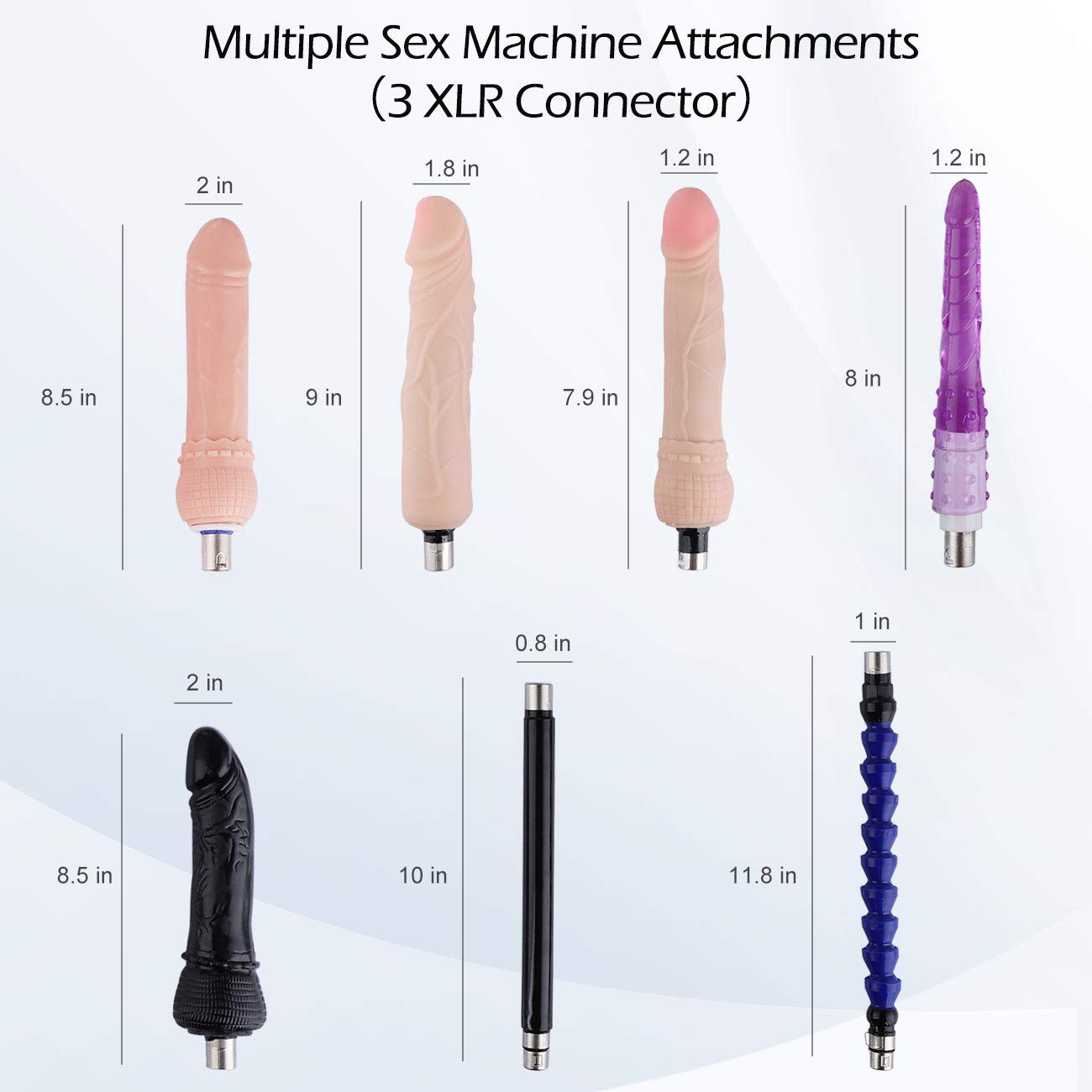 AUXFUN Sex Machine Guns, Automatic Machine Adult Sex Toys Adjustable 3 XLR Connector Love Machine with 8 Attachments for Men Women and Couples