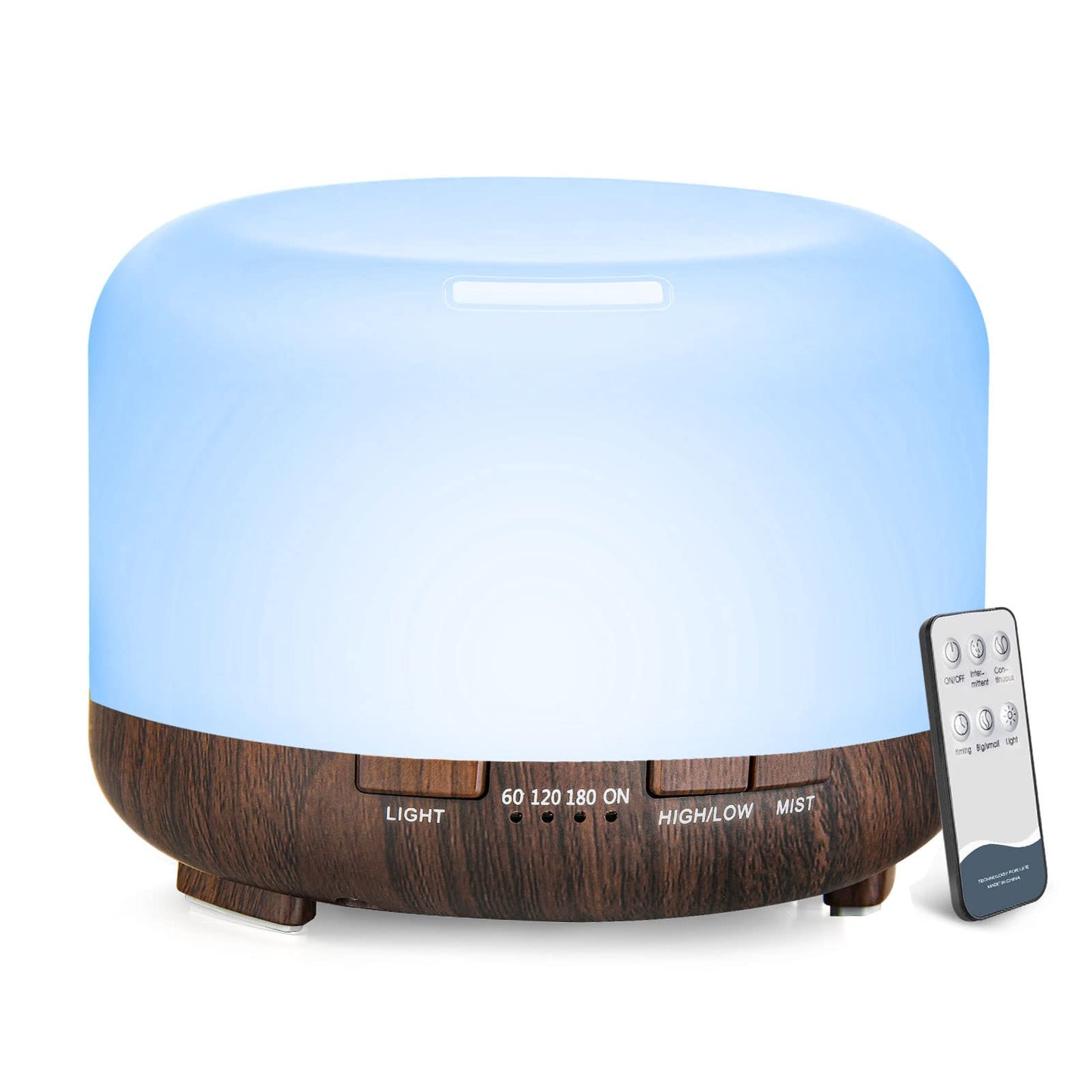 Essential Oil Diffuser, YIKUBEE Oil Diffuser, 500ml Humidifier, Diffusers for Home, Aromatherapy Diffuser with Remote Control, Diffusers for Essential Oils Large Room