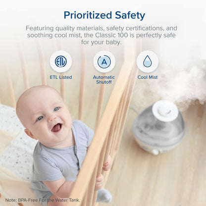 LEVOIT Humidifiers for Bedroom, Quiet (3L Water Tank) Cool Mist Top Fill Essential Oil Diffuser with 25Watt for Home Large Room, 360° Nozzle, Rapid Ultrasonic Humidification for Baby Nursery and Plant
